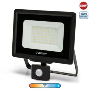 PADLIGHT5, proiettore LED SMD 50W IP44, nero 4000K. Con IR