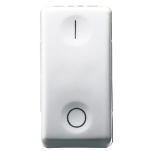 GEWISS INTERRUTTORE BIPOLARE 250V ac - 16AX - NEUTRO - SIMBOLO 0/I - 1 MODULO - SYSTEM WHITE