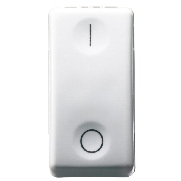 GEWISS INTERRUTTORE BIPOLARE 250V ac - 16AX - NEUTRO - SIMBOLO 0/I - 1 MODULO - SYSTEM WHITE