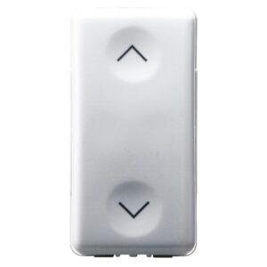 GEWISS PULSANTE UNIPOLARE 250V ac - NA+NA 10A - CON INTERBLOCCO - SIMBOLO SU- GIU' - 1 MODULO - SYSTEM WHITE