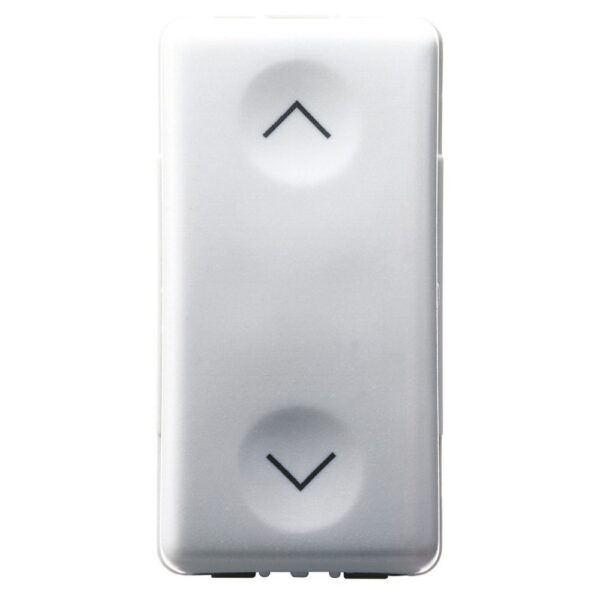 GEWISS PULSANTE UNIPOLARE 250V ac - NA+NA 10A - CON INTERBLOCCO - SIMBOLO SU- GIU' - 1 MODULO - SYSTEM WHITE