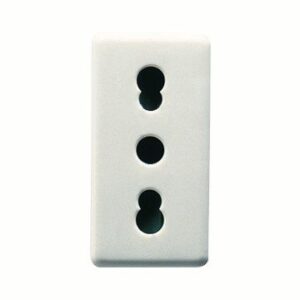GEWISS PRESA STANDARD ITALIANO 250V ac - 2P+T 16A BIVALENTE - P11-P17 - 1 MODULO - SYSTEM WHITE