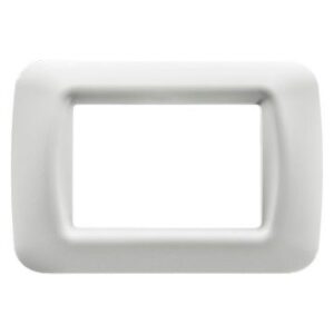 GEWISS PLACCA TOP SYSTEM - IN TECNOPOLIMERO FINITURA LUCIDA - 3 POSTI - BIANCO NUVOLA - SYSTEM