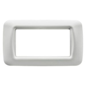 GEWISS PLACCA TOP SYSTEM - IN TECNOPOLIMERO FINITURA LUCIDA - 4 POSTI - BIANCO NUVOLA - SYSTEM