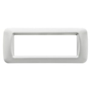 GEWISS PLACCA TOP SYSTEM - IN TECNOPOLIMERO FINITURA LUCIDA - 6 POSTI - BIANCO NUVOLA - SYSTEM
