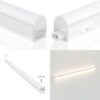 VELAMP Reglette sottopensile led 8w lunghezza 57,6 cm con interruttore 4000k