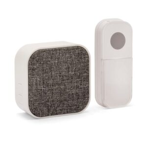 VELAMP TAYLOR: Campanello senza fili a pile, 150m, 36 melodie. Bianco