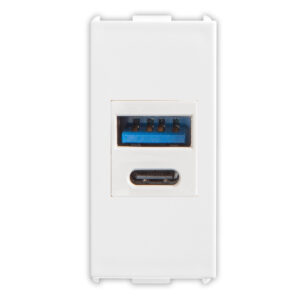 PIXIA Alim.USB A+C 110/240Vac max20W Whi
