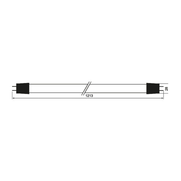 POLIPLAST LED T8 VETRO 18W 1800LM 200-240V 120CM 6500k - immagine 2