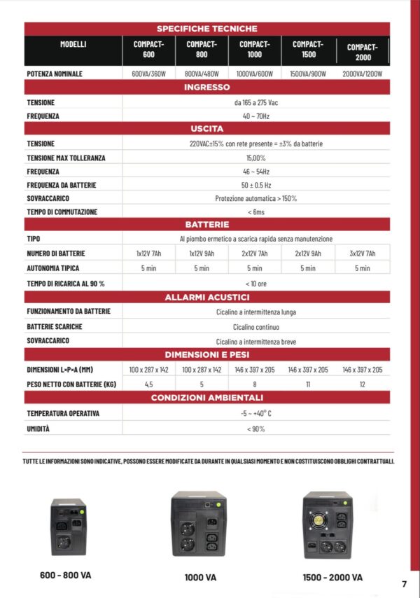Durante ups Serie Compact 800va - immagine 3