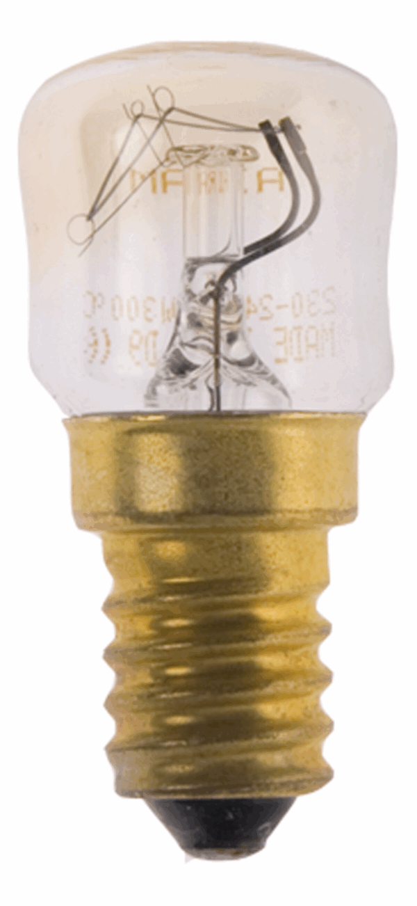 SHOT BOT LIGHTING PICCOLA PERA CHIARA PER FORNI 300 °C 25W E14 120LM 2200KELVIN 220V