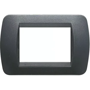 BTICINO L4803PA placca 3 moduli - colore acciaio scuro - materiale tecnopolimero