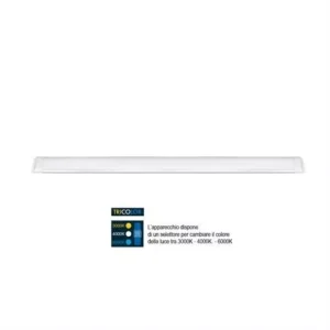 POLIPLAST LED PLAFONIERA LINEARE 120 CM 36W 4050LM TRICOLOR GIORGIA