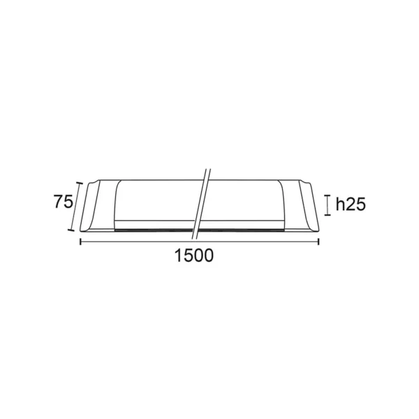 POLIPLAST LED PLAFONIERA LINEARE 150 CM 48W 5400LM TRICOLOR GIORGIA - immagine 2