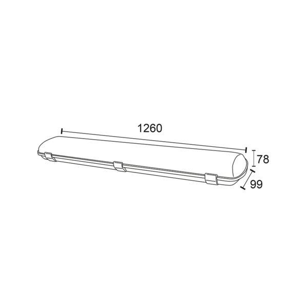 POLIPLAST PLAFONIERA IP65 2 TUBO LED 120 CM OFELIA - immagine 2