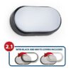 Velamp Applique led 14w 2 cornici intercambiabili ip54 tartaruga xl2 - immagine 3