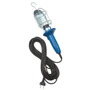 LAMPADA PORTATILE CON CAVO 10MT 2X075 CON GABBIA ZINCATA FAEG