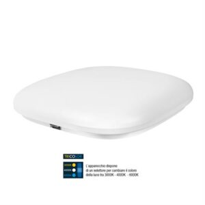 POLIPLAST PLAFONIERA LED QUADRATA 24W 2400LM IP65 TRICOLOR ZELDA