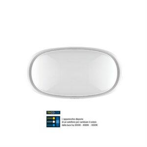 POLIPLAST PLAFONIERA A LED OVALE 14W 1400LM IP54 TRICOLOR EMMA