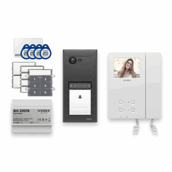 VIDEX Kit videocitofonico per sistema VX2300. Soluzione espandibile ERAKIT23B6286