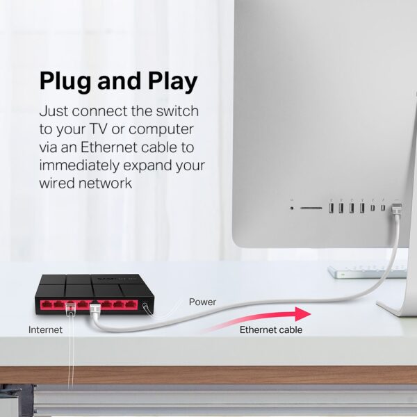 (TG. 8 Porte Plastica) TP-Link Mercusys MS108G Switch Ethernet 8 Porte Gigabit - immagine 5
