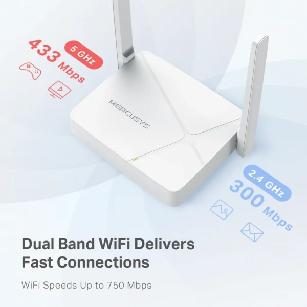 mercusys Router Wireless Dual Band AC750 Mercusys MR20 2.4GHz e 5GHz - immagine 7