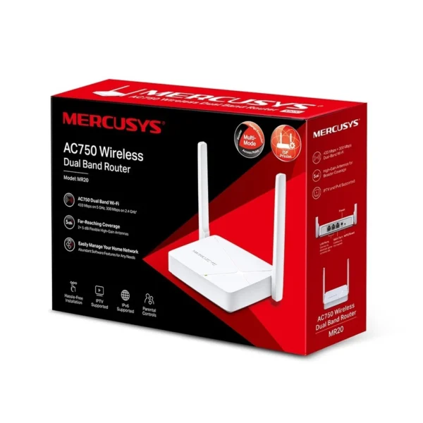 mercusys Router Wireless Dual Band AC750 Mercusys MR20 2.4GHz e 5GHz - immagine 9
