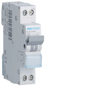 HAGER Interruttore automatico magnetotermico 4500A 1P+N curva C 16A 1M MJN516A