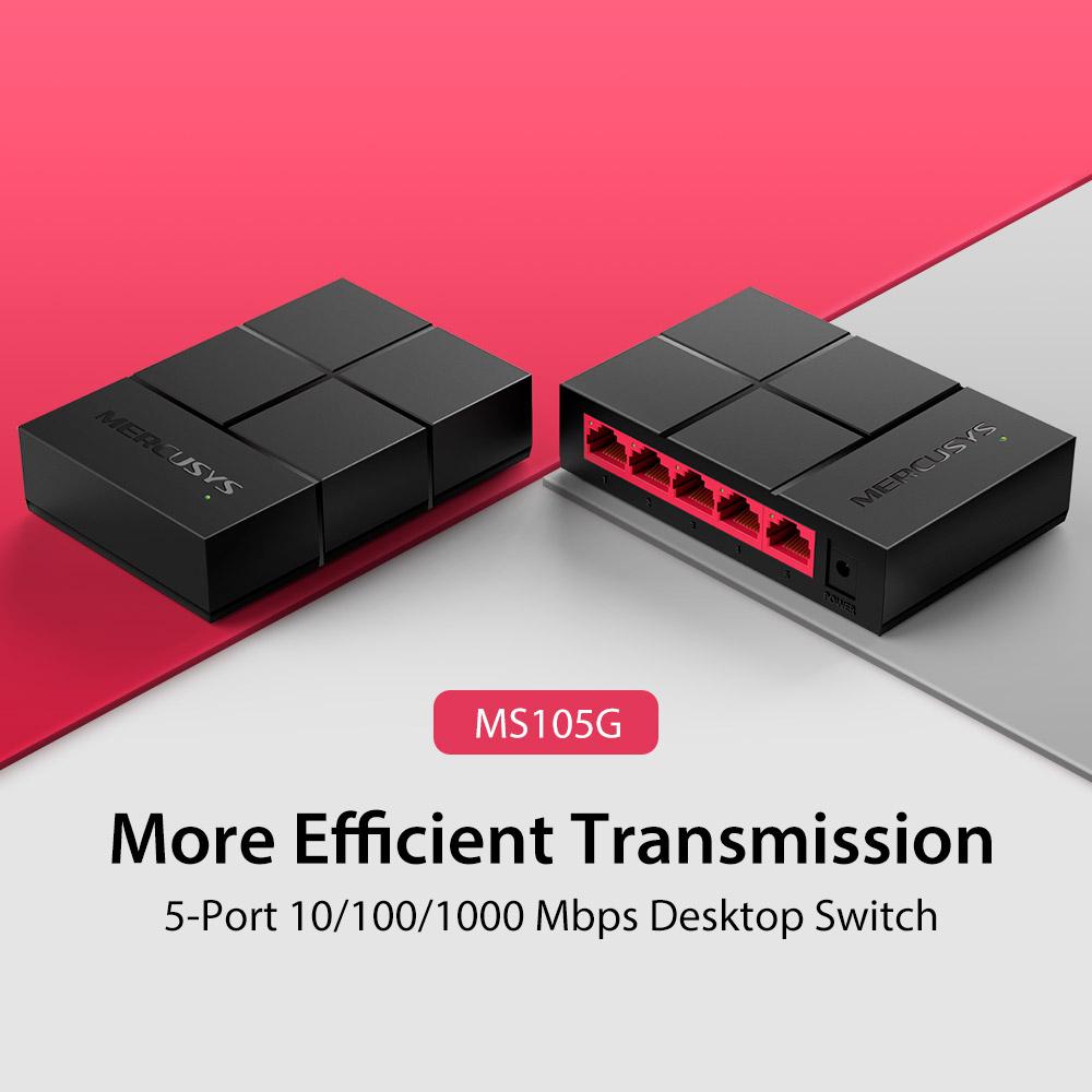 MERCUSYS Switch desktop 5-porte 10/100/1000mbps - immagine 5