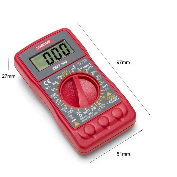 VELAMP Mini tester digitale 6 in 1 con sonde - immagine 3